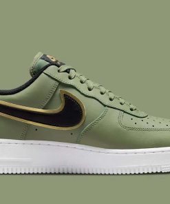 Air Force 1 Low 07 LV8 Double Swoosh Olive Gold Black