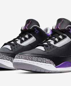 Jordan 3 Retro Black Court Purple