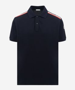 Moncler Web Shoulder Polo Shirt