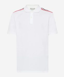 Moncler Web Shoulder Polo Shirt