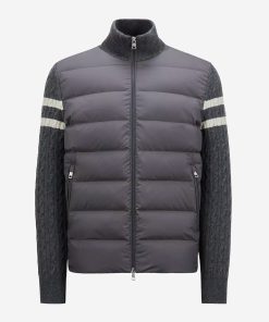 Moncler Padded Wool Zip-Up Cardigan