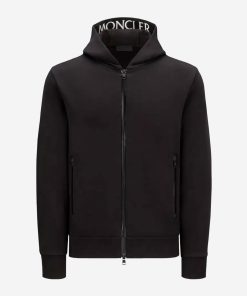 Moncler Logo Hood Zip-Up Hoodie