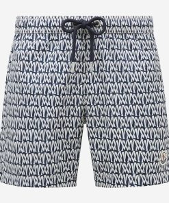 Moncler Monogram Print Swim Shorts