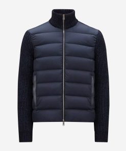 Moncler Padded Wool Blend Cardigan