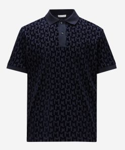 Moncler Monogram Print Polo Shirt
