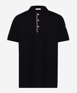 Moncler Press Stud Web Trim Polo Shirt
