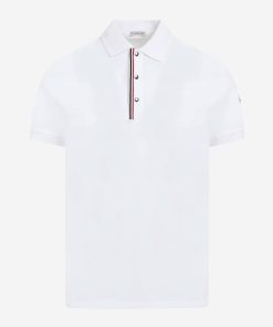Moncler Press Stud Web Trim Polo Shirt
